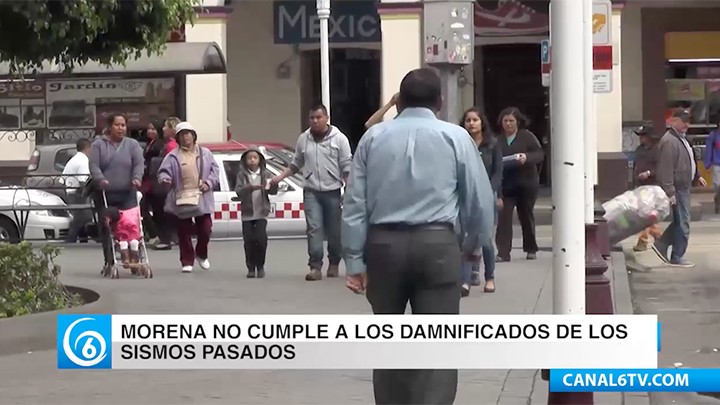 MORENA no cumple con apoyo prometido a damnificados del sismo en Texcoco