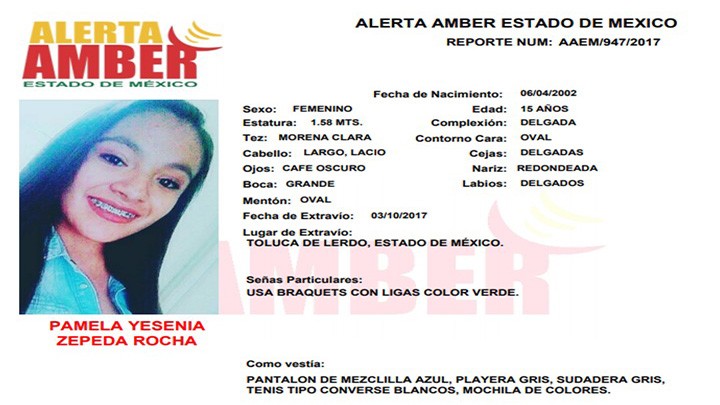 Alerta Amber Estado de México