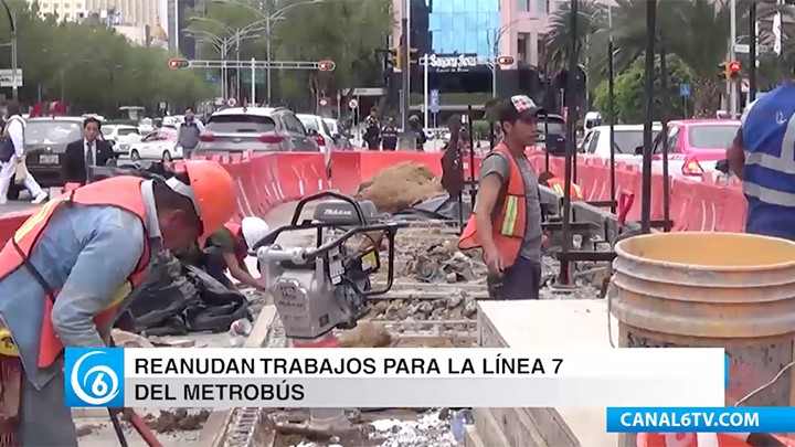 Reanudan los trabajos para la construcción de la Línea 7 del Metrobús