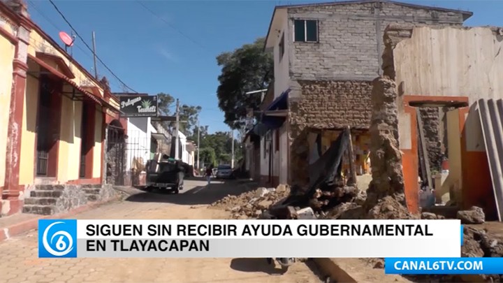 Afectados por el sismo continúan sin recibir ayuda gubernamental en Tlayacapan