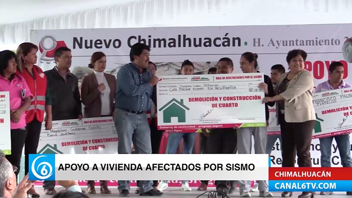 Dan apoyos en materia de vivienda a afectados por sismo en Chimalhuacán