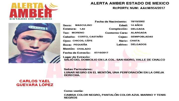 Alerta Amber Estado de México