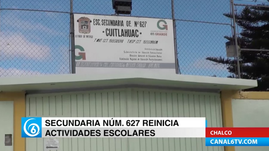 Secundaria No.627 de Culturas de México, reinicia actividades escolares