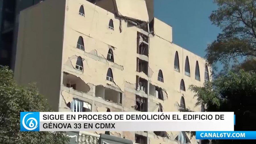 Continua en proceso de demolición edificio en Génova 33 en la Zona Rosa