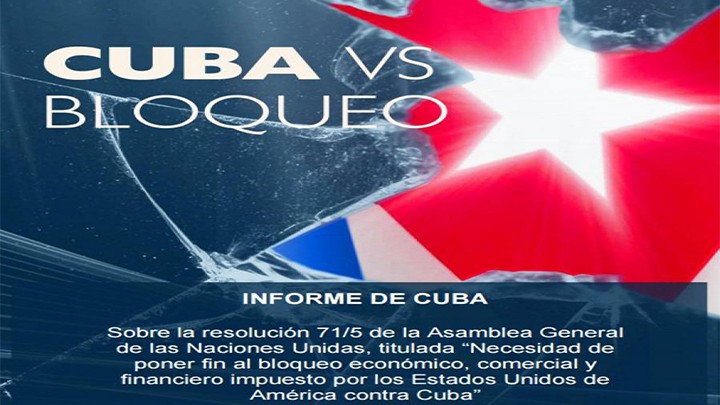 EL BLOQUEO CONTRA CUBA CONTINÚA VIGENTE Y SE APLICA CON TODO RIGOR
