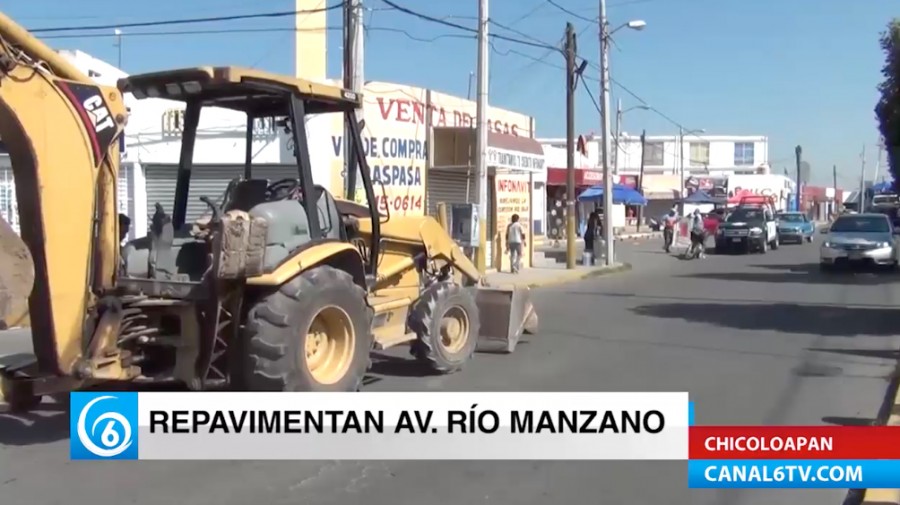 Repavimentación de la avenida Río Manzano en Chicoloapan