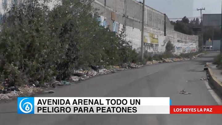 Avenida arenal en el municipio de Los Reyes es un riesgo para los peatones