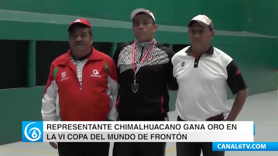 Representante chimalhuacano gana medalla de oro en la 6ta. copa del mundo de frontón