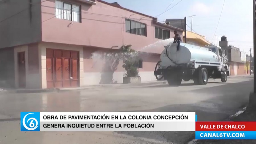 Obra de pavimentación en la colonia Concepción genera inquietud entre la población