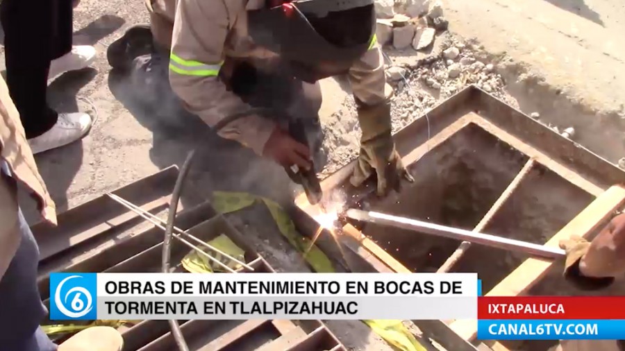 Realizan obras de mantenimiento de Bocas de Tormenta en Tlalpizahuac