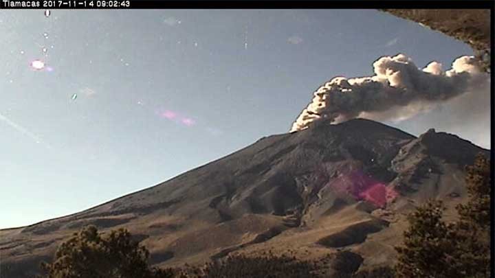 EL VOLCÁN POPOCATÉPETL CONTINÚA EN ALERTA AMARILLA FASE 2