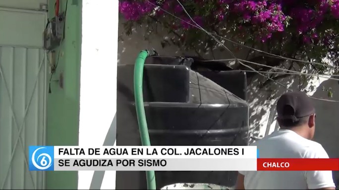 Habitantes denuncian la falta de agua en la colonia Jacalones I del municipio de Chalco