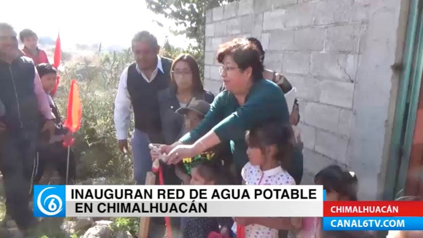 Inauguran red de agua potable en Ejido de Santa María Chimalhuacán