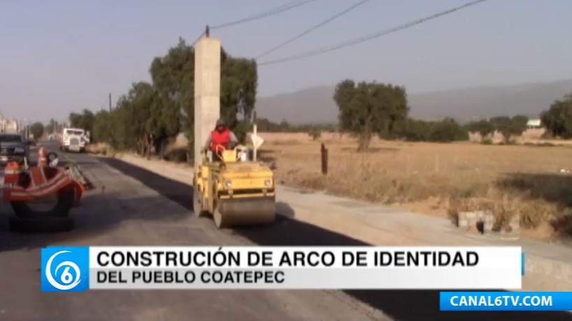 Avanza la construcción del arco techo en el pueblo de Coatepec, Ixtapaluca