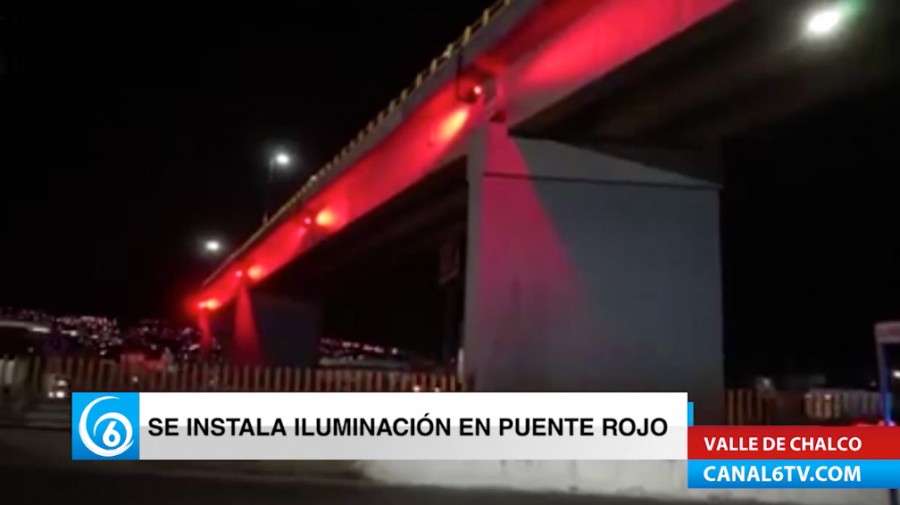 Gobierno de Valle de Chalco ilumina la vialidad en Puente Rojo