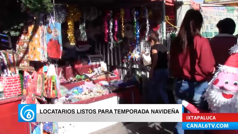 Locatarios del mercado de Ixtapaluca, listos para las ventas de temporada navideña