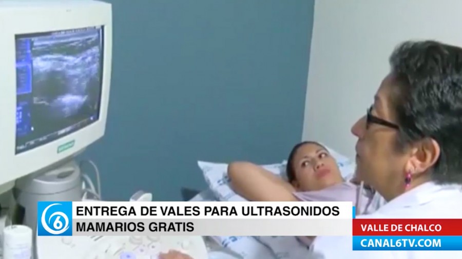 Entrega de vales para ultrasonidos mamarios gratis en Valle de Chalco