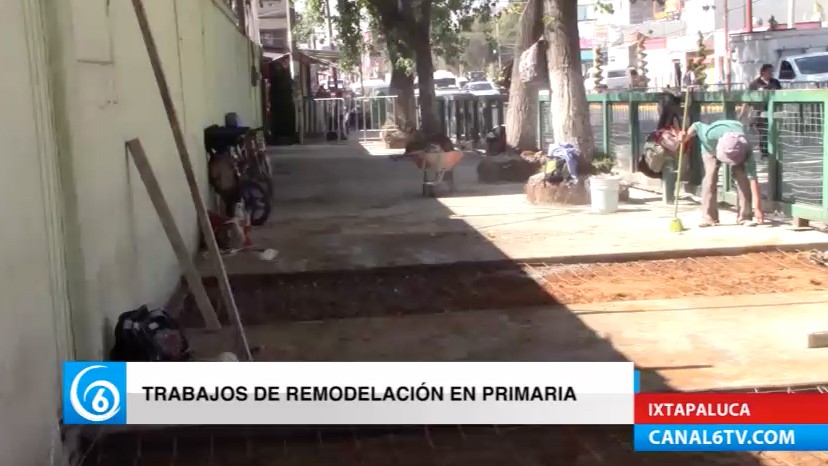 Remodelación de la escuela primaria Fray Servando y Teresa de Mier, en Ixtapaluca