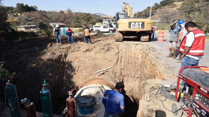 CONCLUYE REPARACIÓN EN EL MACROCIRCUITO DE DISTRIBUCIÓN DE AGUA POTABLE ALIMENTADO POR EL SISTEMA CUTZAMALA