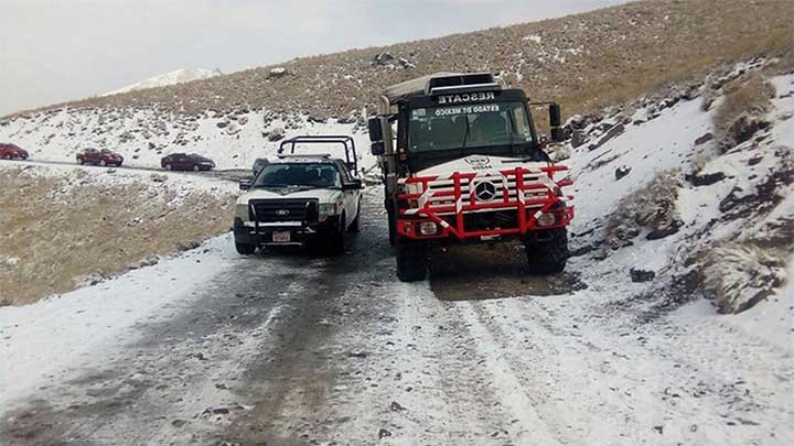 EN ALERTA LOS CUERPOS DE RESCATE DURANTE EL PERIODO INVERNAL EN EL NEVADO DE TOLUCA