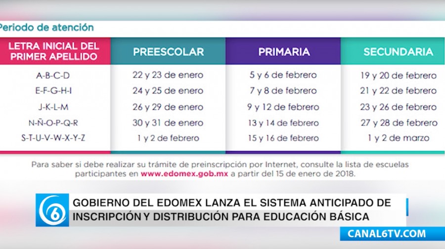 Gobierno del Edomex lanza sistema anticipado de inscripción para educación básica