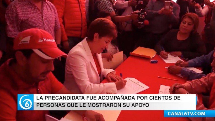 Maricela Serrano Hernández se registra como precandidata a la presidencia municipal en Ixtapaluca