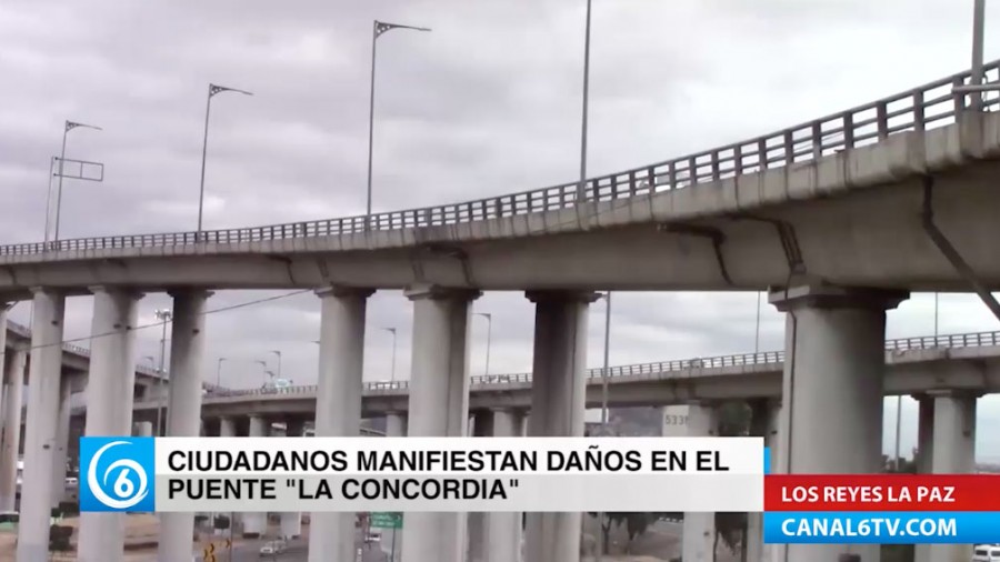 Ciudadanos manifiestan daños estructurales en el puente vehicular La Concordia