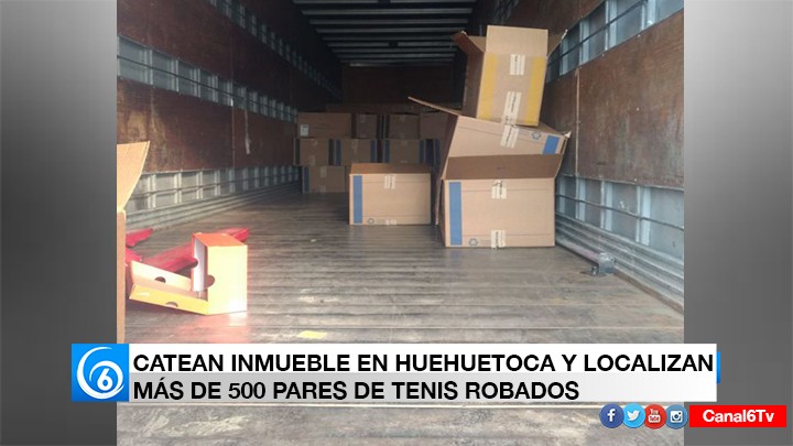 CATEAN INMUEBLE EN HUEHUETOCA Y LOCALIZAN MÁS DE 500 PARES DE TENIS ROBADOS