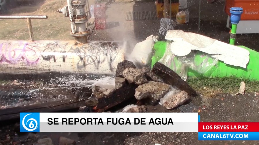 Reportan fuga de agua que leva más de 4 días en avenida Morelos, municipio de La Paz