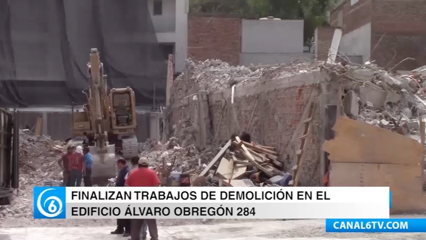 Finalizan los trabajos de demolición en edificio Álvaro Obregón 284