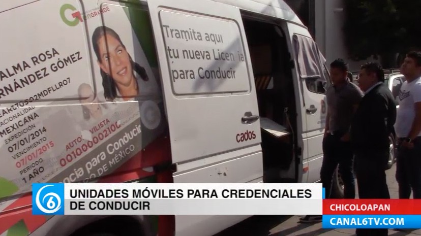 Brindan servicio de expedición de licencias a través de la unidad móvil en Chicoloapan