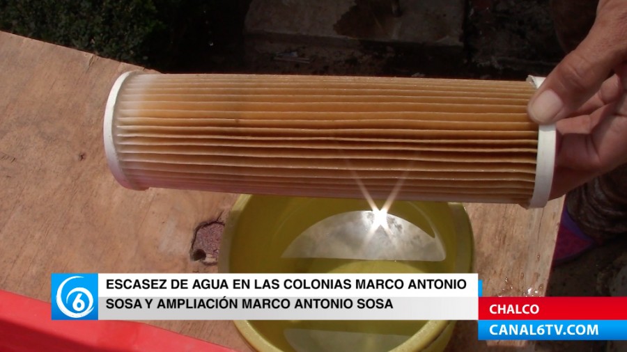 Vecinos de colonias del municipio de Chalco, padecen escasez de agua potable