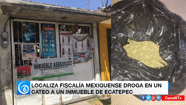 LOCALIZA DROGA EN UN CATEO A UN INMUEBLE DE ECATEPEC