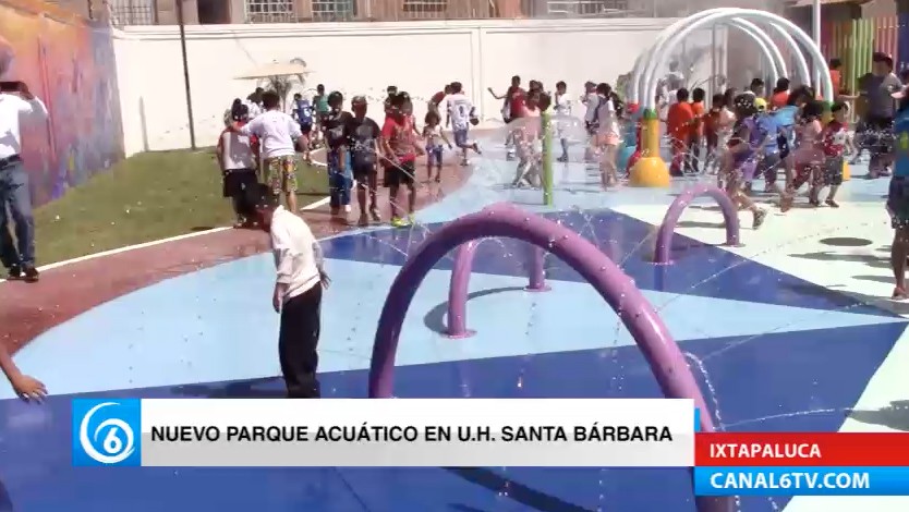 Este fin de semana llevaron a cabo inauguración de parque acuático en Santa Bárbara