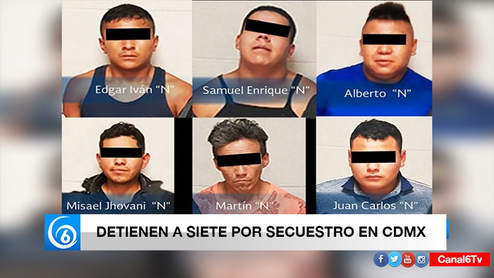 Detienen a siete sujetos investigados por secuestro en la CDMX