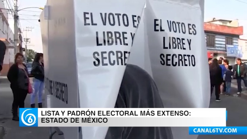 El Estado de México tiene la lista de padrón electoral más extenso de la República Mexicana