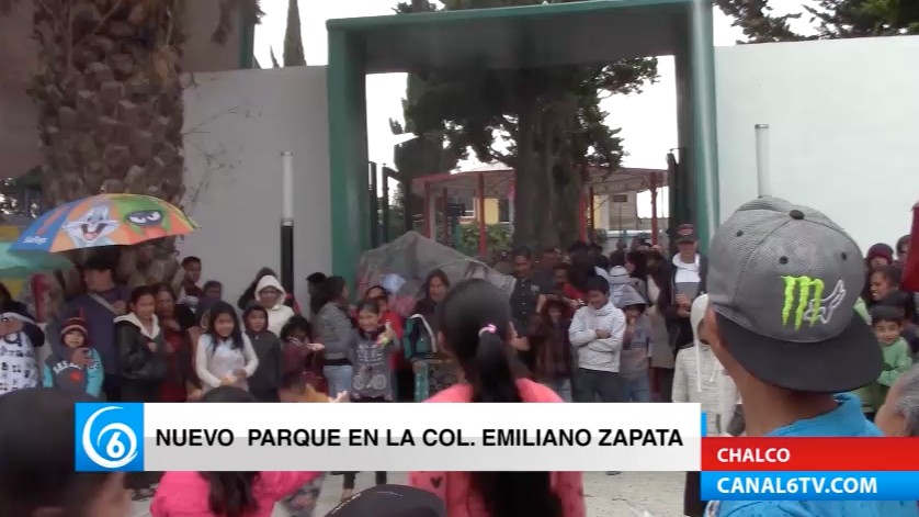 Inauguran nuevo parque recreativo en la colonia Emiliano Zapata, esta obra fue realizada con el apoyo del Movimiento Antorchista