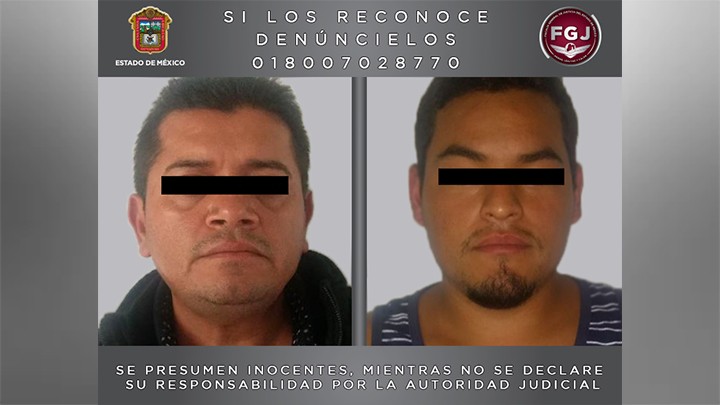 Aseguran a dos probables asaltantes de un despacho contable en Chimalhuacán