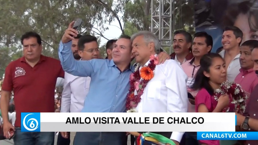 Andres Manuel Lopez Obrador en su gira por la zona oriente visitó Valle de Chalco