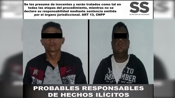 Dos hombres fueron detenidos por presunto robo con violencia en Chicoloapan