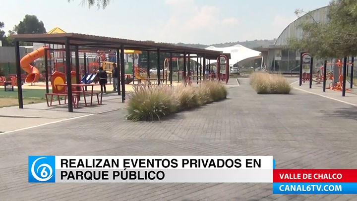 Vecinos de Valle de Chalco denuncian el mal uso que le dan al parque público Plaza Estado de México