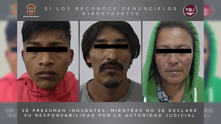 Agentes de la FGJEM aseguraron en Ecatepec a tres presuntos homicidas