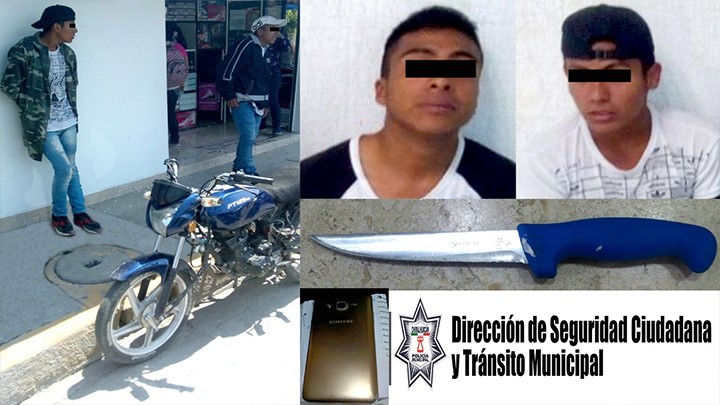 Policía de Chimalhuacán captura a dos sujetos presuntos responsables de robo