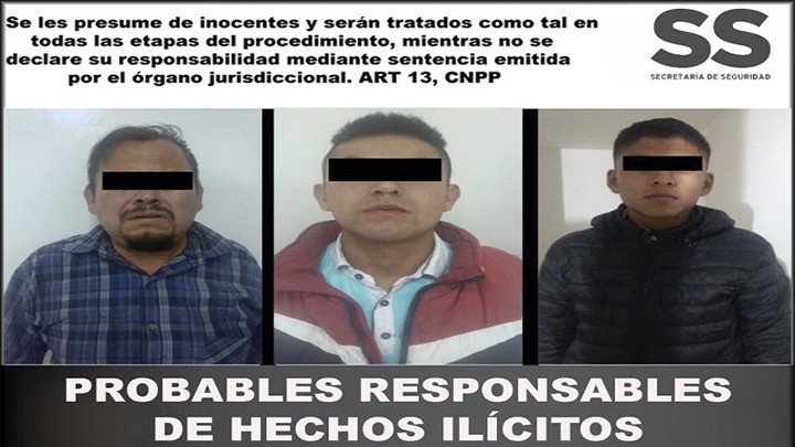 Detienen en flagrancia a dos presuntos extorsionadores y a uno más por cohecho en Ixtapaluca