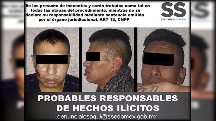 Tres probables implicados en robo de vehículos fueron detenidos en Tlalnepantla