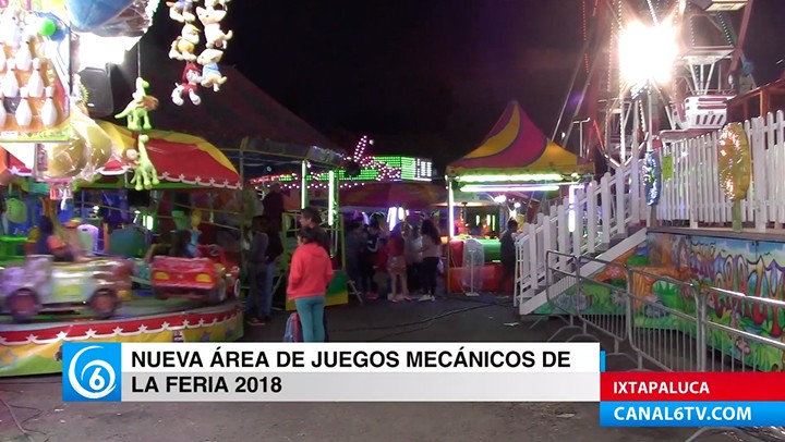 Renuevan el área de juegos mecánicos en la Feria del Señor de los Milagros de Ixtapaluca