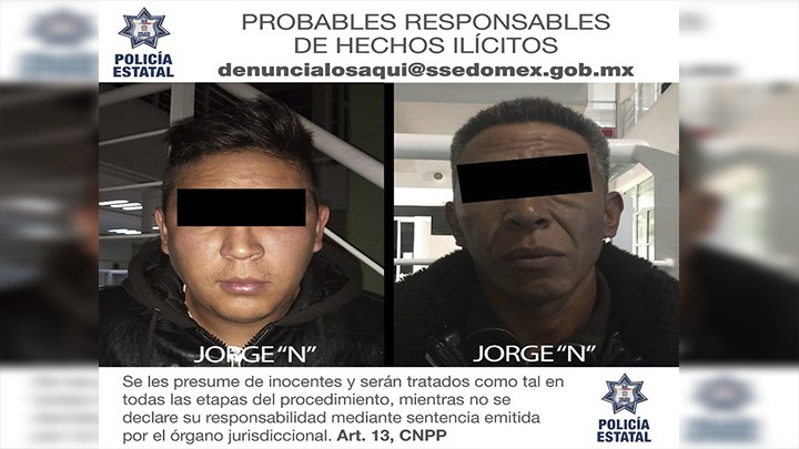 Detienen en Ecatepec a dos hombres posiblemente relacionados en robo de autopartes