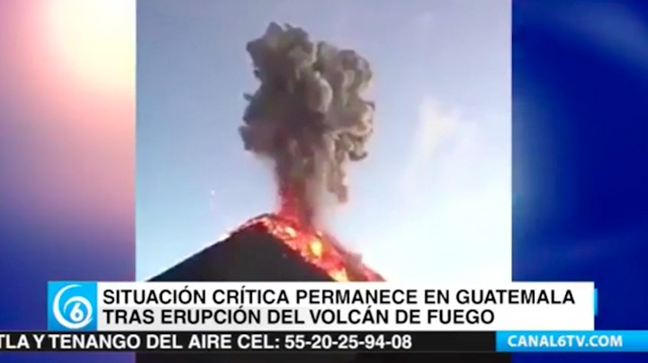 Guatemala permanece en situación crítica tras erupción del Volcán de Fuego