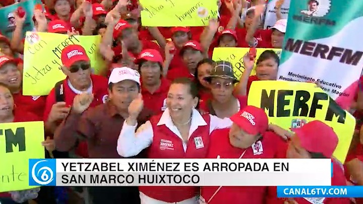 Yetzabel Ximénez, candidata del PRI para presidenta de Chalco, recorrió las calles de San Marcos Huixtoco