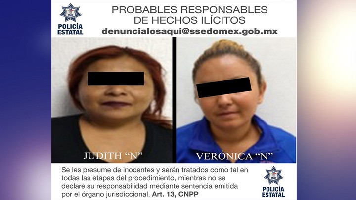 Detienen a dos presuntas farderas en Ixtapaluca